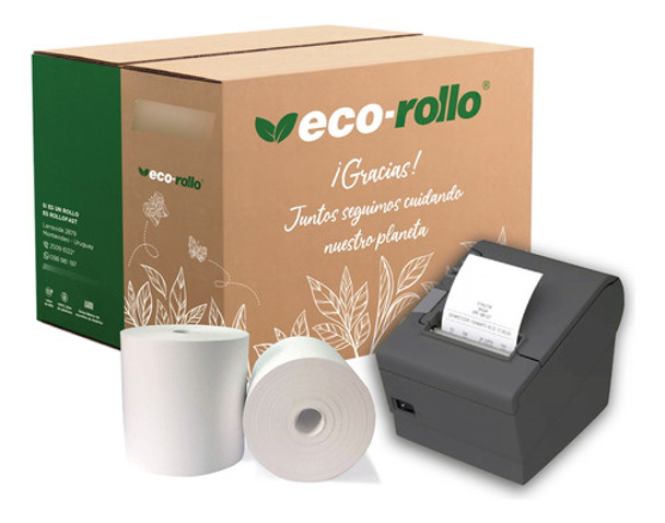 Rollo Papel Termico 79x80mm 48g Ecologico - 36 Rollos 0