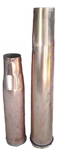 2 Capsulas Balas De Cañon  Años 40 Bronce Macizo 31 Y22 Alto 0