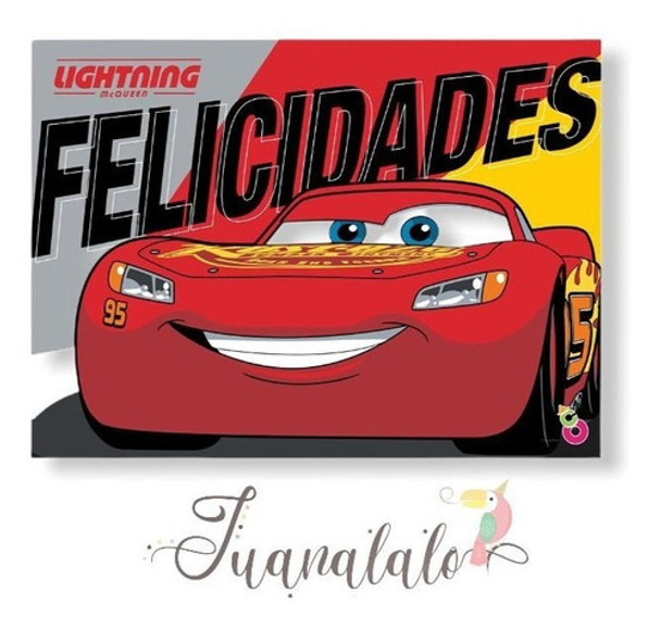 Afiche Feliz Cumpleaños Cars X 1 U Cotillón Personaje 0