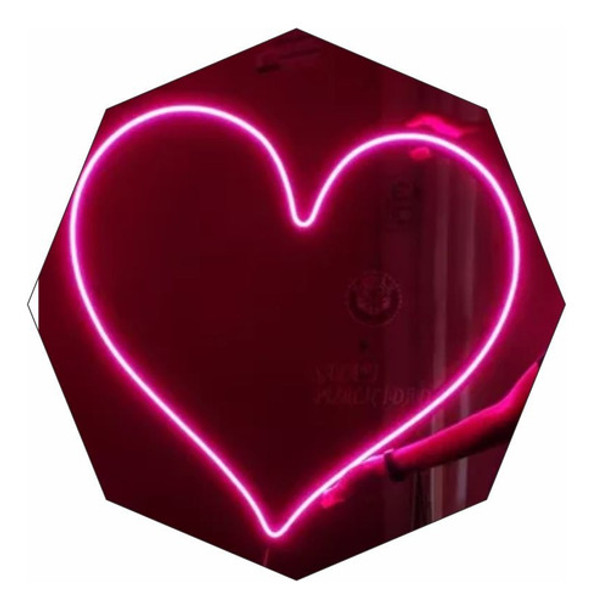 Cartel Corazón En Neón Led 70x65 Cm/ Deco/ Figuras/ Luminoso 0