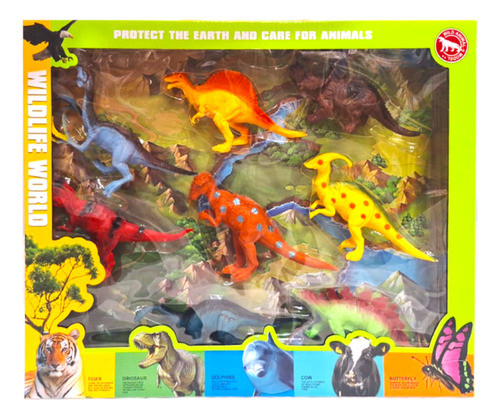 Set De Dinosaurios En Caja 0