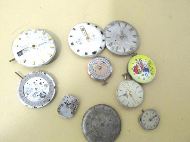 Lote De Maquinas De Relojes A Cuerda P/repuestos E011 0 Lote De Maquinas De Relojes A Cuerda P/repuestos E011 0