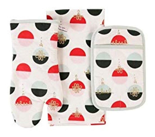 Kate Spade Holiday Colourblock Adornos Juego De Cocina De Tr 0