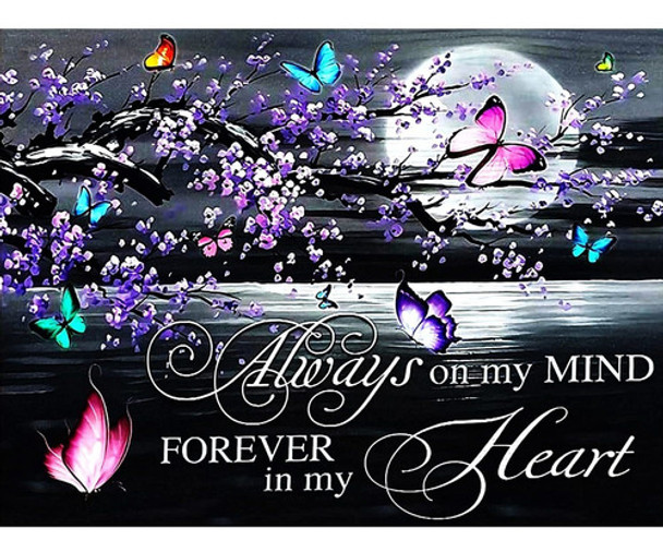 Kit Pintura Con Diamantes Frase Mariposas Bricolaje 30x40cm 0