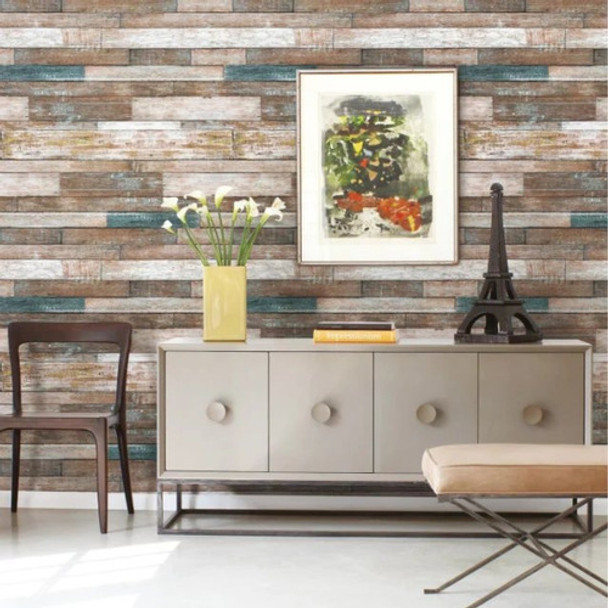 Papel De Parede Textura Rende 5m² Talhos Azul Madeira 0