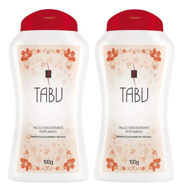 Talco Tabu 100g Tradicional - Kit C/ 2un 0
