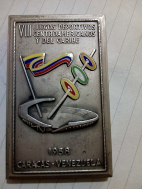 Placa O Medalla De Los Vlll Juegos Deportivos Centroam 1958 0 Placa O Medalla De Los Vlll Juegos Deportivos Centroam 1958 0