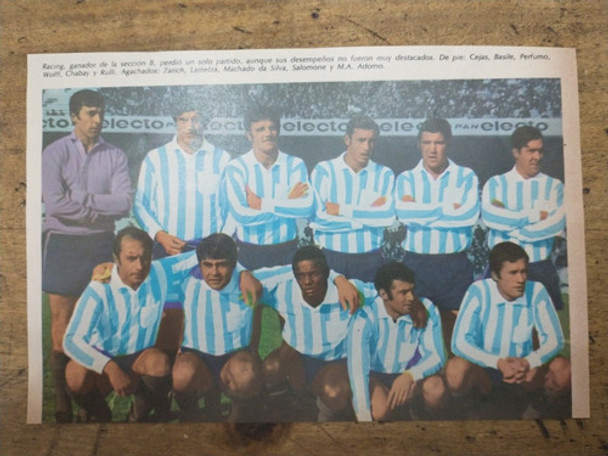 Recorte Racing Club Equipo Metropolitano 69 Cejas Basile 0