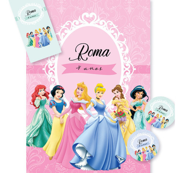 Kit Imprimible Princesas Princess Candy Bar Tukit 0