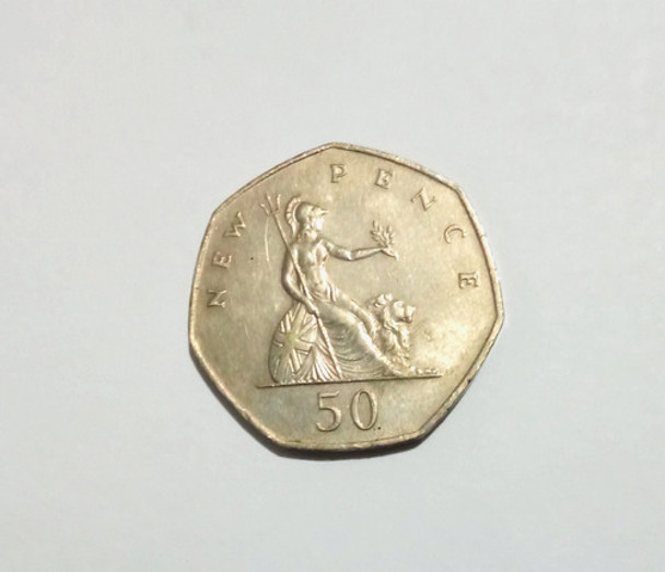 Moneda Inglesa 50 New Pence 1979 0