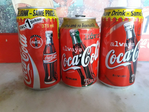 Coca Cola 3 Latas Diferentes, Precio X Las 3. 0