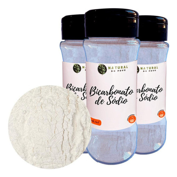 Bicarbonato De Sódio Premium Kit 3 Pote Com Dosador 80g 0