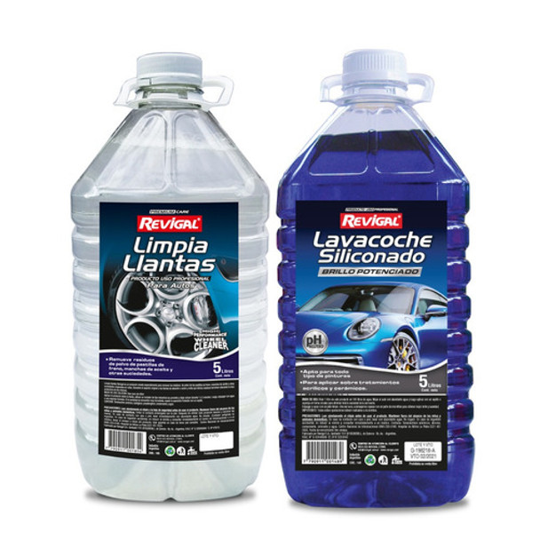 Limpia Llantas Lavacoche Ph Neutro Silic Azul  Revigal 5 L 0