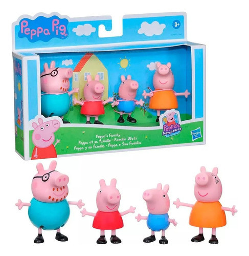 Peppa Pig Set X4 Figuras - Peppa Y Su Familia P3 0