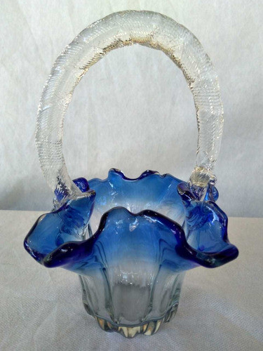 Antiga Cesta Em Murano 19x13. 0