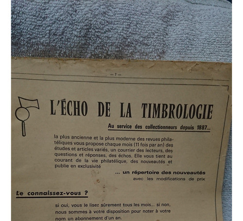 Libro L'echo De La Timbrologie 0