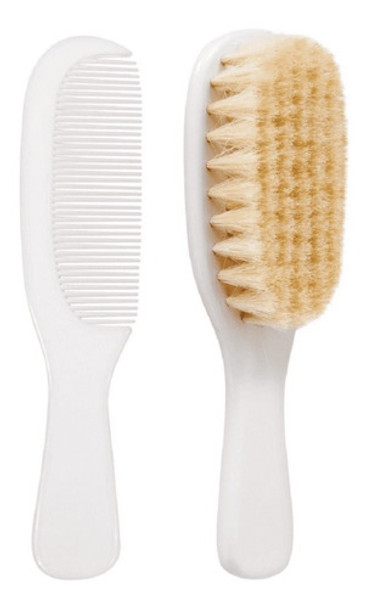 Kit Escova E Pente Infantil Cerdas Naturais Buba 0