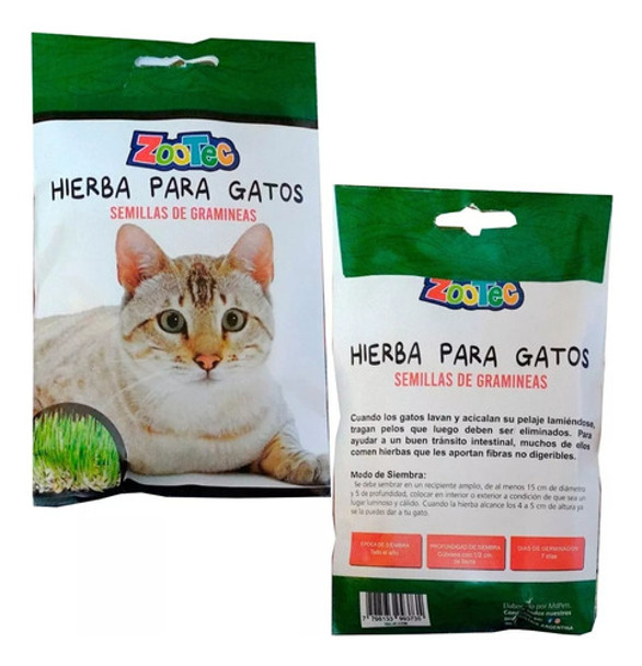 Hierba Para Gatos Zootec Semillas Gramíneas 0