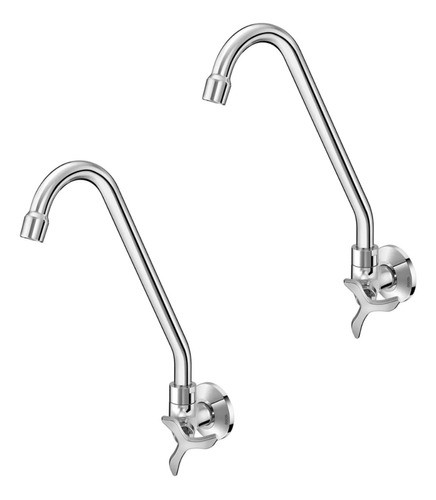 Kit Com 2 Torneira Cozinha Parede Pertutti Cromado Docol 0