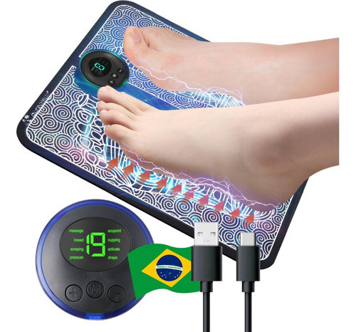 Tapete Massageador Pés Ems Pro  Pulso Elétrico 0