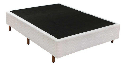 Cama Box Base Casal Bordado Branco (138x25)polar 0