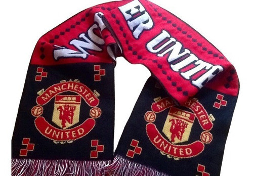Manchester United Bufanda Hilo En Paño Linea Premiun 0