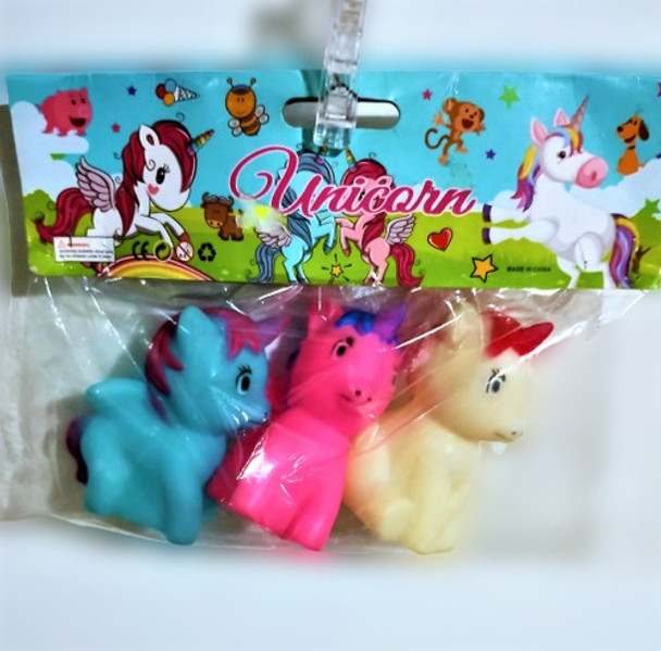 Set Chifle X 3 Unicornios De Goma Juguete Para El Agua 0