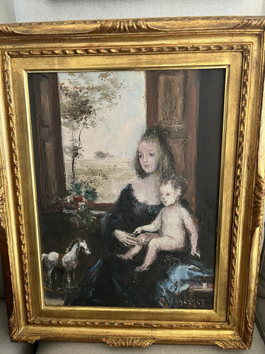 Cuadro Firmado Eduardo Amezaga - Maternidad 0