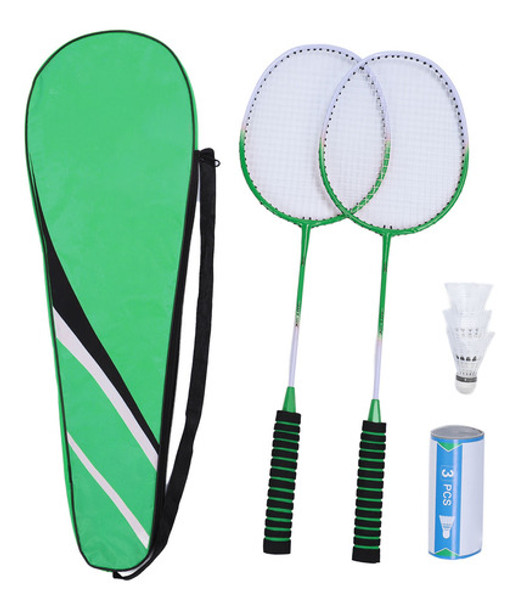 Conjunto De Raquetes De Badminton Verde Verde Para Raquetes 0