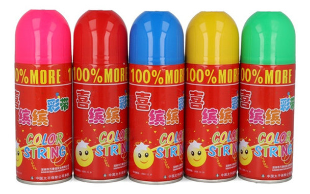 Serpentinas En Spray Para Fiestas Cotillón Carnaval Pack X5 0 Serpentinas En Spray Para Fiestas Cotillón Carnaval Pack X5 0