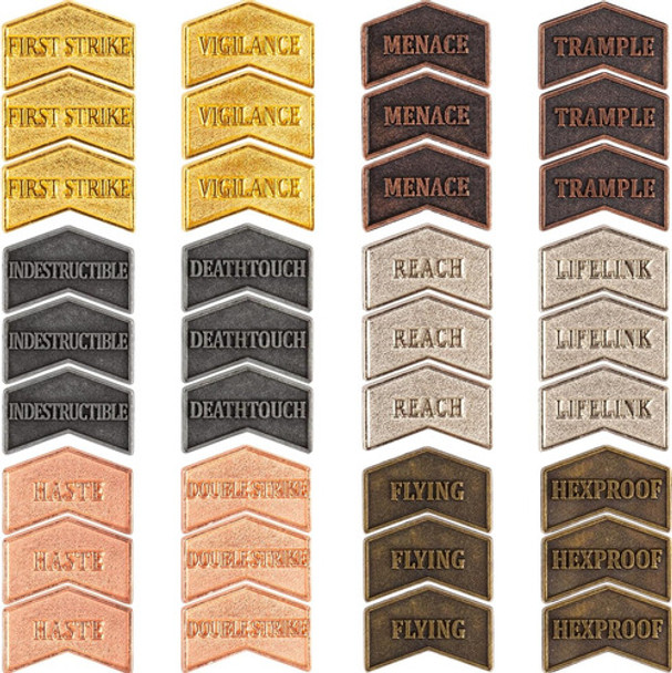 Conjunto De 36 Piezas De Tokens Metálicos Antiguos Para Mtg 0 Conjunto De 36 Piezas De Tokens Metálicos Antiguos Para Mtg 0