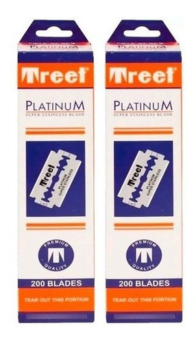 40 Cajas De Filos Treet Platinum Navaja Afeitar Barbero 0