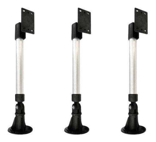 Kit 03 Suportes Câmera De Segurança Cftv Infra Sensor 40cm 0