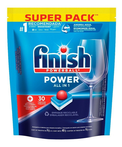 Combo Tabletas Lavavajillas Automatico Doypack Finish 30u X5 0