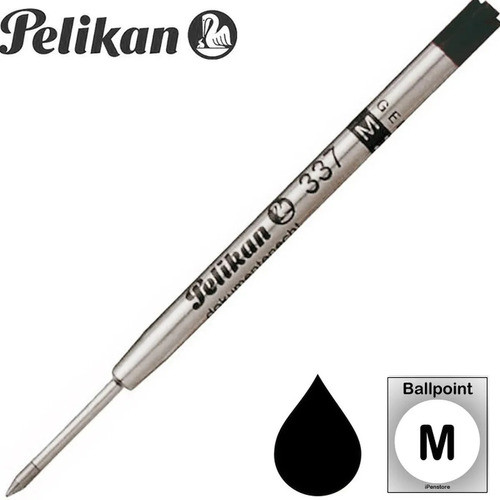 Carga Caneta Esferográfica Pelikan Preta Ponta Média 5 Unidº 0