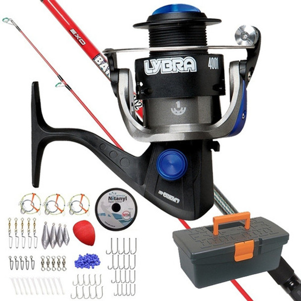 Kit Pesca Variada Rio Reel Frontal + Caja Linea + Caña 2.10m 0