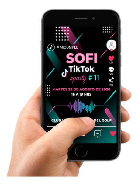 Invitacion Personalizada Formato Digital - Tik Tok 0