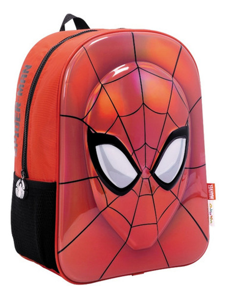 Mochila Infantil Máscara De Spiderman Marvel 35cm 0