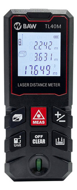 Distanciómetro Laser Portátil Digital Hasta 40 Mts.al Mm Baw 0