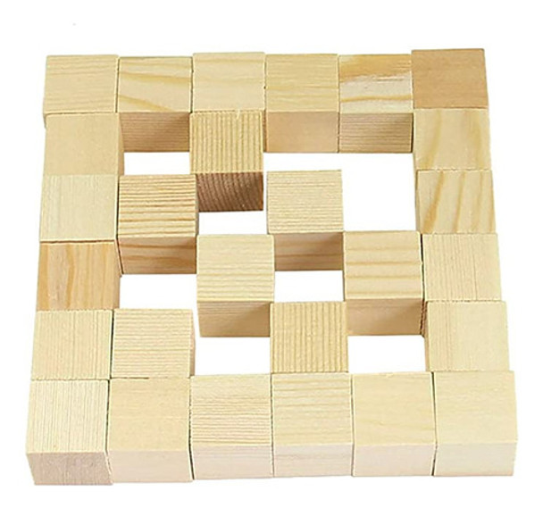 30 Bloques De Madera En Blanco De Madera De Pino Natural Si. 0 30 Bloques De Madera En Blanco De Madera De Pino Natural Si. 0