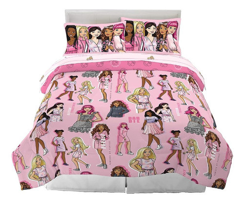 Franco Barbie Barbiecore Bedding Super Soft Edredón Y Juego 0