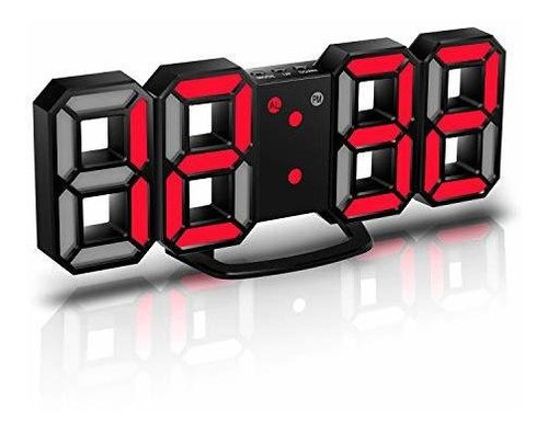Centolla Reloj De Pared Led 3d, Reloj De Pared Digital De 8. 0