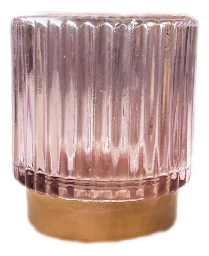 Portavela Candelabro De Vidrio Violeta 0