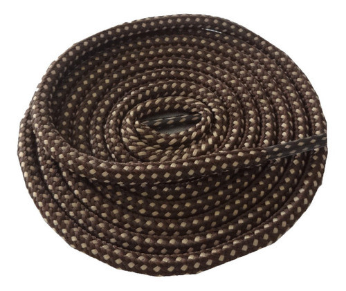 Par Cadarço Redondo Coturnos Botas 1,60 Marrom Com Bege 0