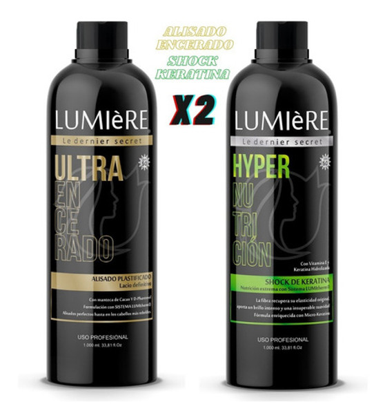 Alisado Plastificado Encerado + Shock Keratina 2 Lts Lumiere 0 Alisado Plastificado Encerado + Shock Keratina 2 Lts Lumiere 0