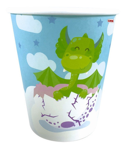 Vasos Descartables Polipapel Dragón X 6 - Ciudad Cotillón 0