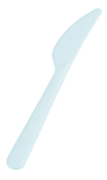 Cuchillo Blanco De Plastico - 100 Unidades. 0 Cuchillo Blanco De Plastico - 100 Unidades. 0