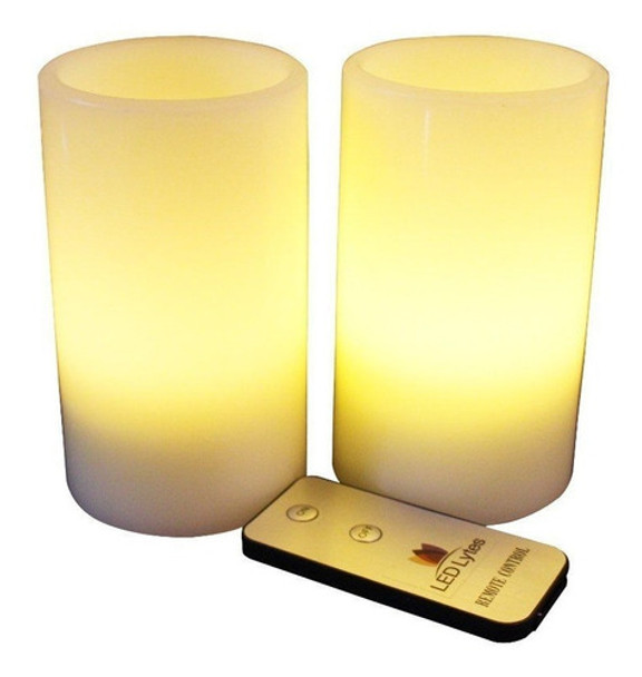 Velas Sin Llama Led Lytes, Batería Operado Pilares W/control 0
