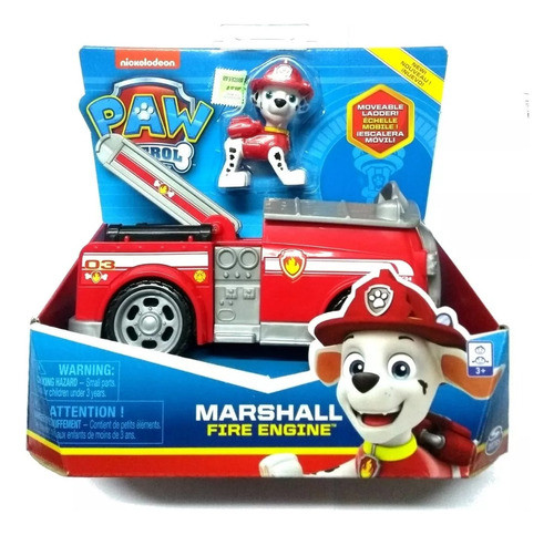 Paw Patrol Marshall Vehiculo Camion De Bomberos Fire Engine 0