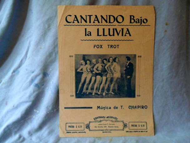 Cantando Bajo La Lluvia, Chapiro, Partitura Fox Trot 0